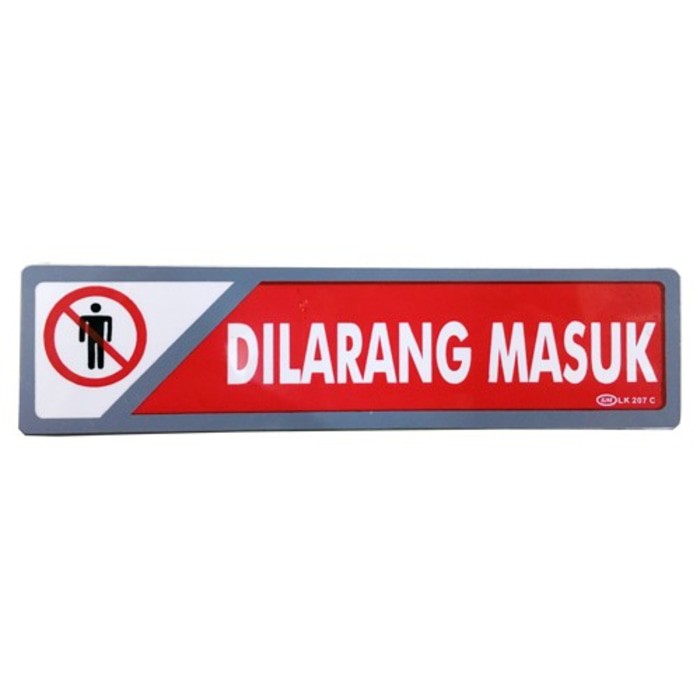 

Label Stiker (k) DILARANG MASUK Warna LK207C