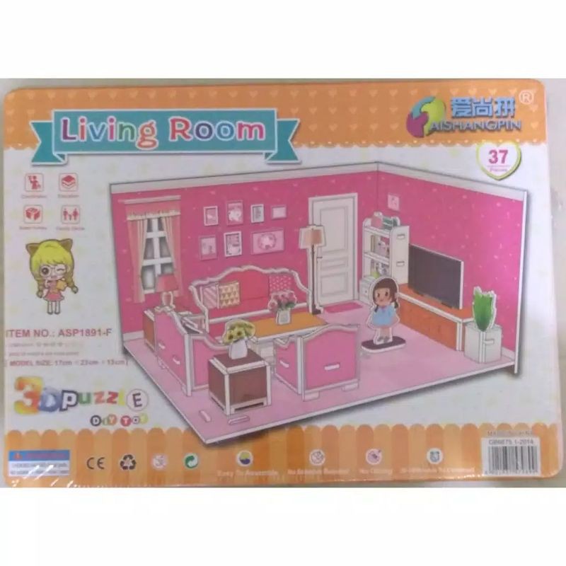 Part 2 Puzzle 3D DIY Model Ukuran Besar/3D Puzzle DIY Jigsaw (17K)