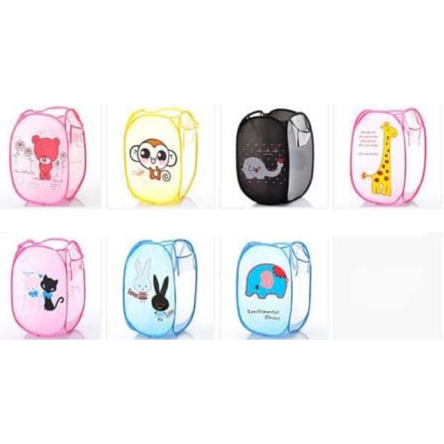 Keranjang laundry basket baju Kotor storage penyimpanan portable jaring
