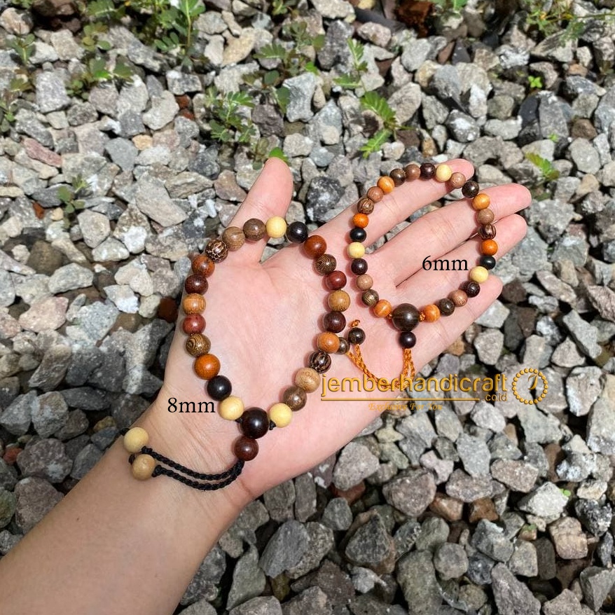 Gelang  Kombinasi 11 Kayu Bertuah / Gelang Kayu Kombinasi Bersertifikat