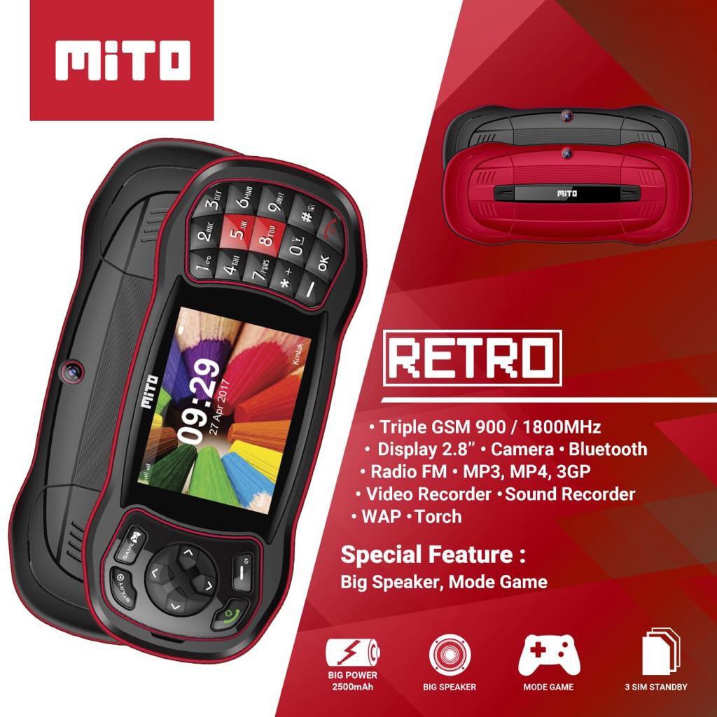 Hp Mito Retro Hp Game 2 8 3 Sim Big Speaker Shopee Indonesia
