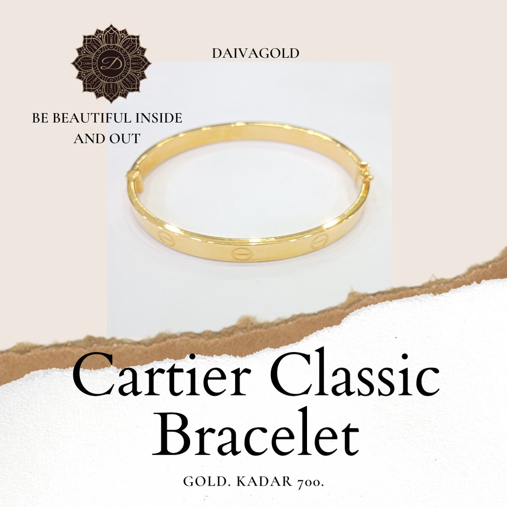 Gelang Emas Classic Cartier Kadar 700