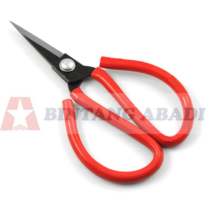 

ATS Gunting Kain Serbaguna / Kulit Gagang Karet Merah 7" / Leather Scissors