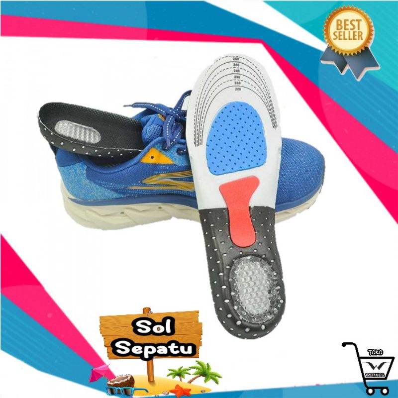 Alas Kaki Insol Insole Sol Sepatu Pria Wanita Shock Absorb Gel Orthotic Arch