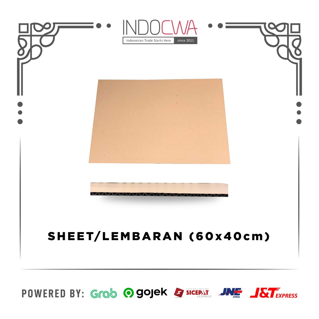 

Lembaran Sheet Karton Box Polos Murah 60x40cm