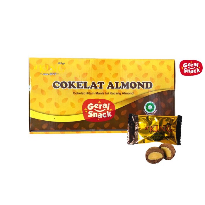

DKING ALMOND COKELAT HITAM ISI KACANG ALMOND (4X40PCS)