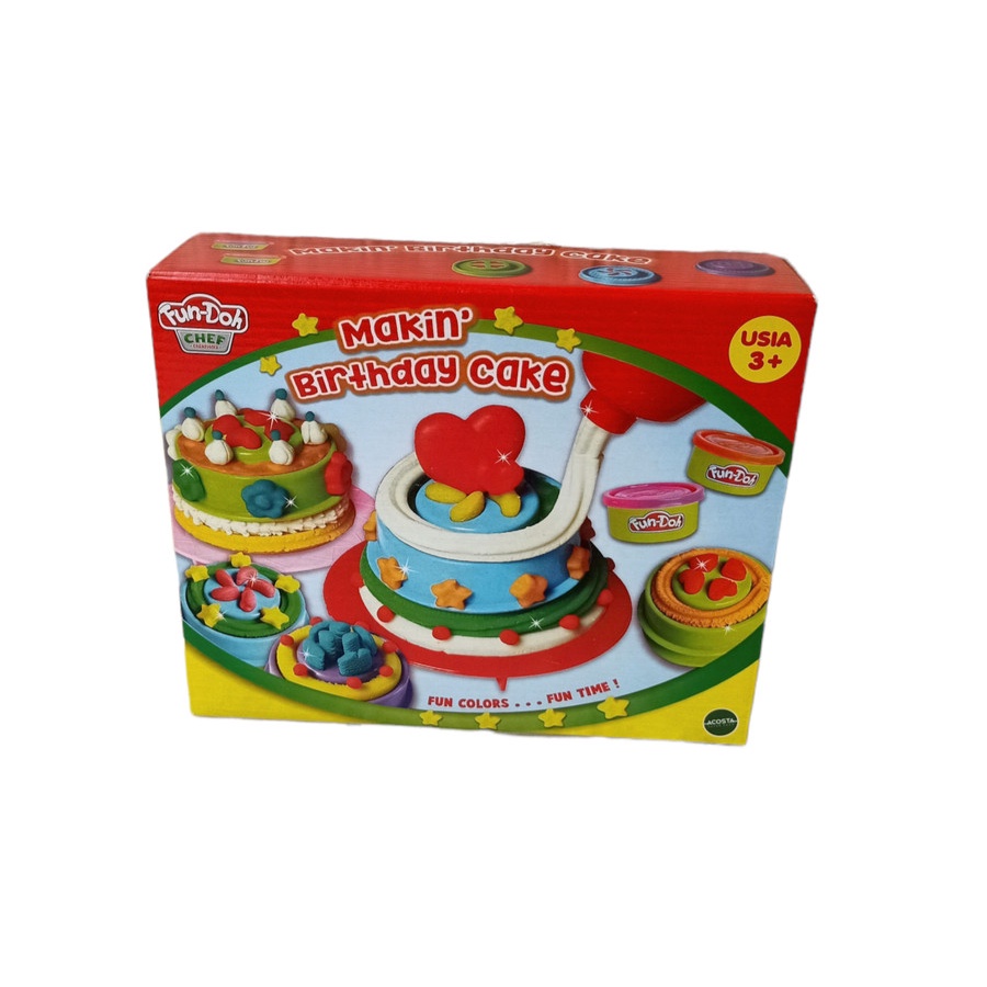 Mainan Edukasi Anak Seni Kerajinan Tangan Kreasi Imajinasi / Mainan Lilin Edukatif Fun Dough Birthday Cake 28059 Anak Usia 3 4 5 6 tahun