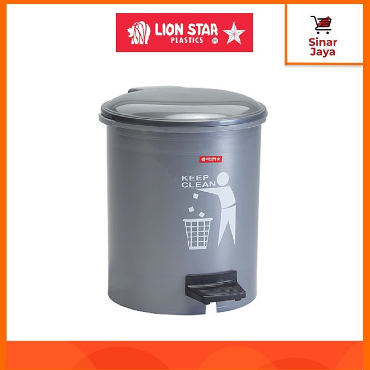 Tempat Sampah Injak Bulat 10 Liter, 15 Liter, 20 Liter, Bahan Plastik Kuat, Tutup Rapat