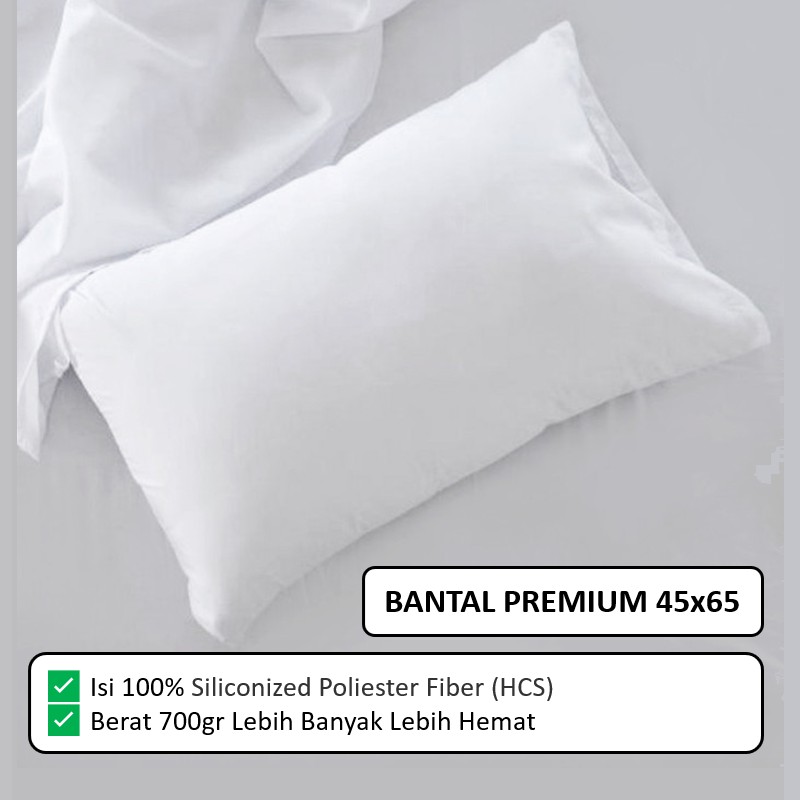  Bantal Tidur  45x65 Isi 700gr Silicon Premium Bantal  