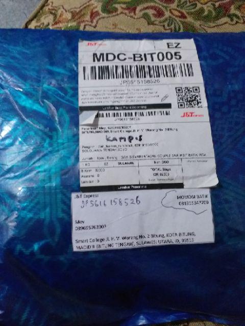 Gamis Syari Atasan Couple Sarimbit Batik Pita Melati