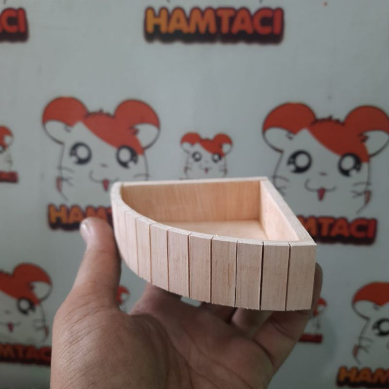 TEMPAT MAKAN HAMSTER KAYU SIKU/WOODEN CRAFT BY HAMTACI