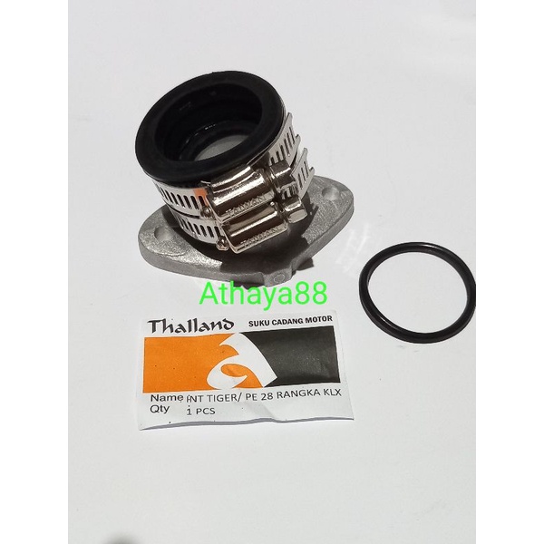 MANIFUL MANIPOL MANIPUL INTAKE INSULATOR CARBU TIGER RANGKA KLX PE 26 PE 28 THALLAND