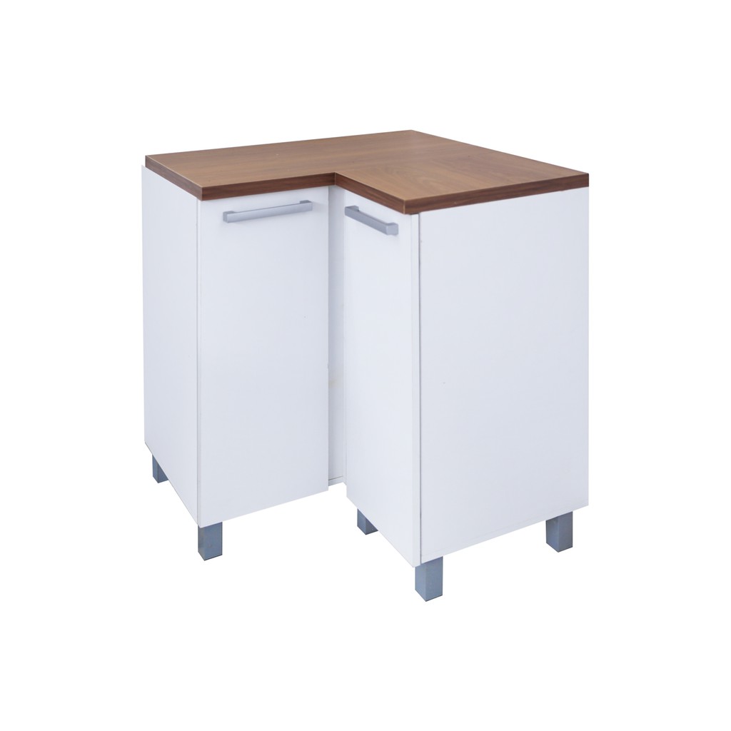 Kirana Kitchen Set Indiana Lemari Kabinet Dapur Rak Dapur Bawah - 2 Pintu  Sudut - Putih