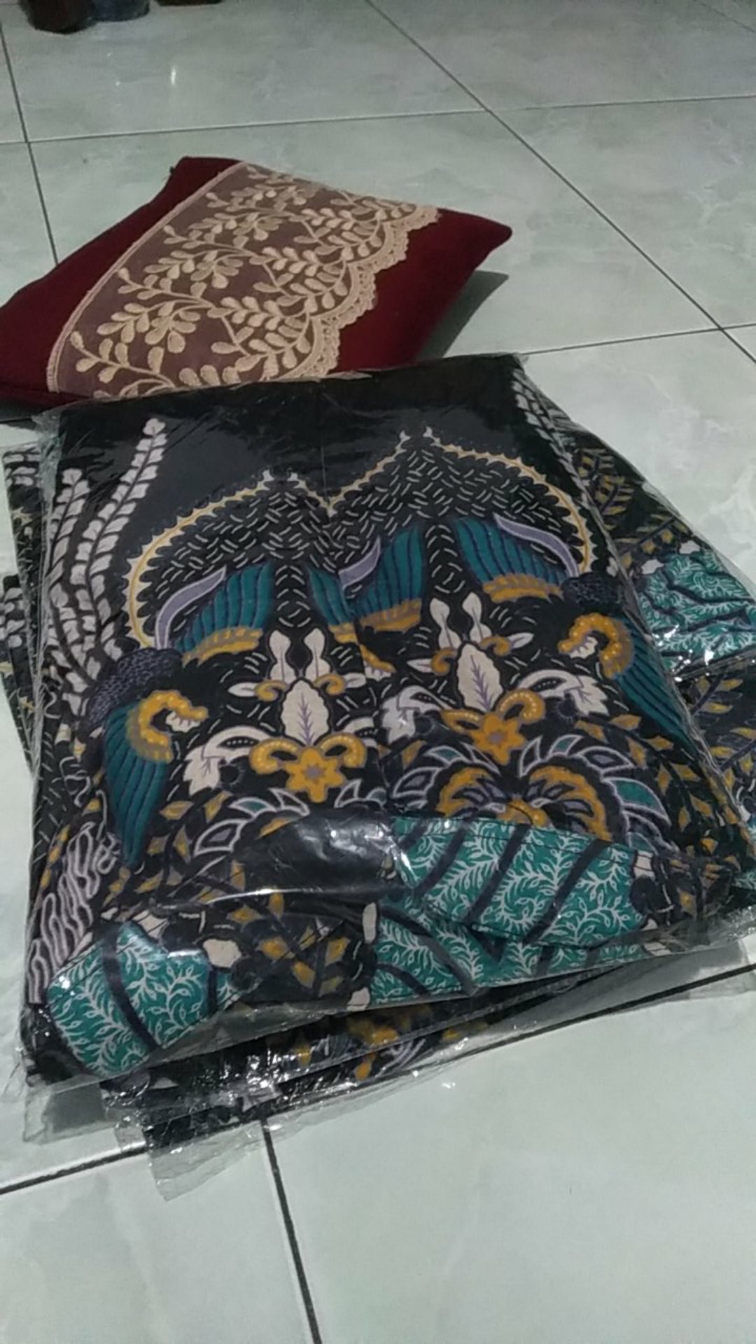 Batik Couple Keluarga Sania Ruffle Ori Ndoro Jowi Dnt Madu Ijo
