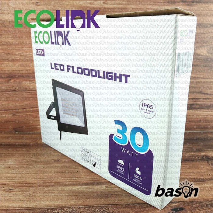 ECOLINK FL007 30W - Lampu Sorot LED Floodlight - IP65 Outdoor