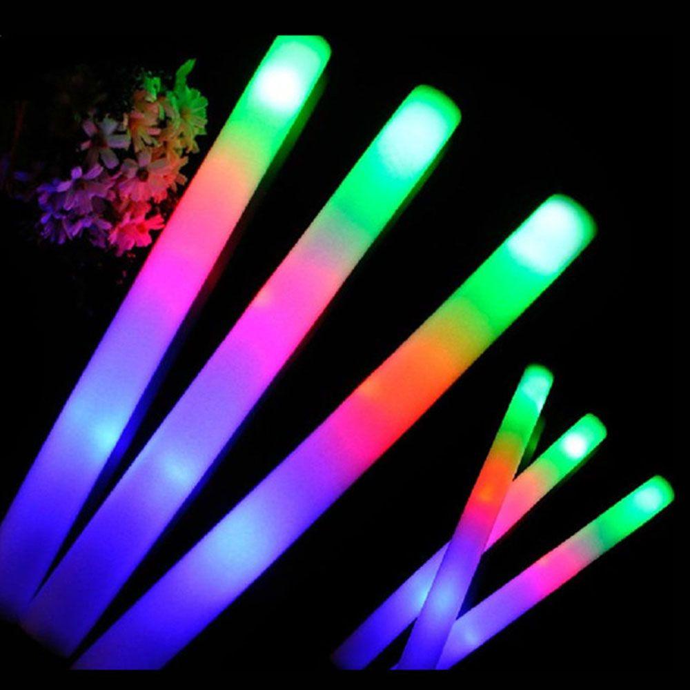 Solighter 1/5pcs Acara Stik Busa LED Kedip Warna-Warni Untuk Festival Pesta Glow in the Dark Cheer Tube