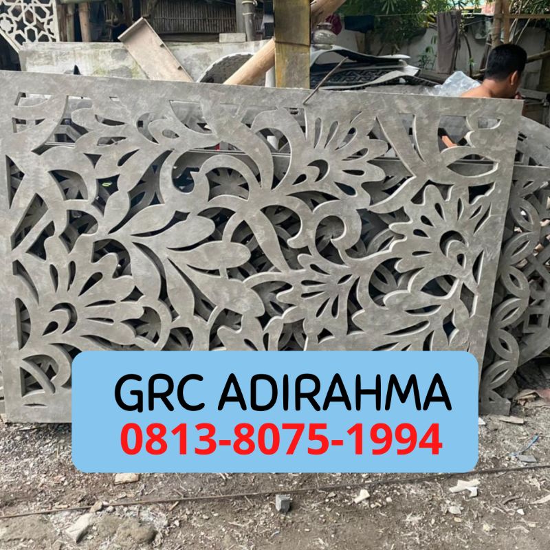 ORNAMEN GRC MOTIF BUNGA DAUN/ GRC KRAWANGAN MOTIF BUNGA