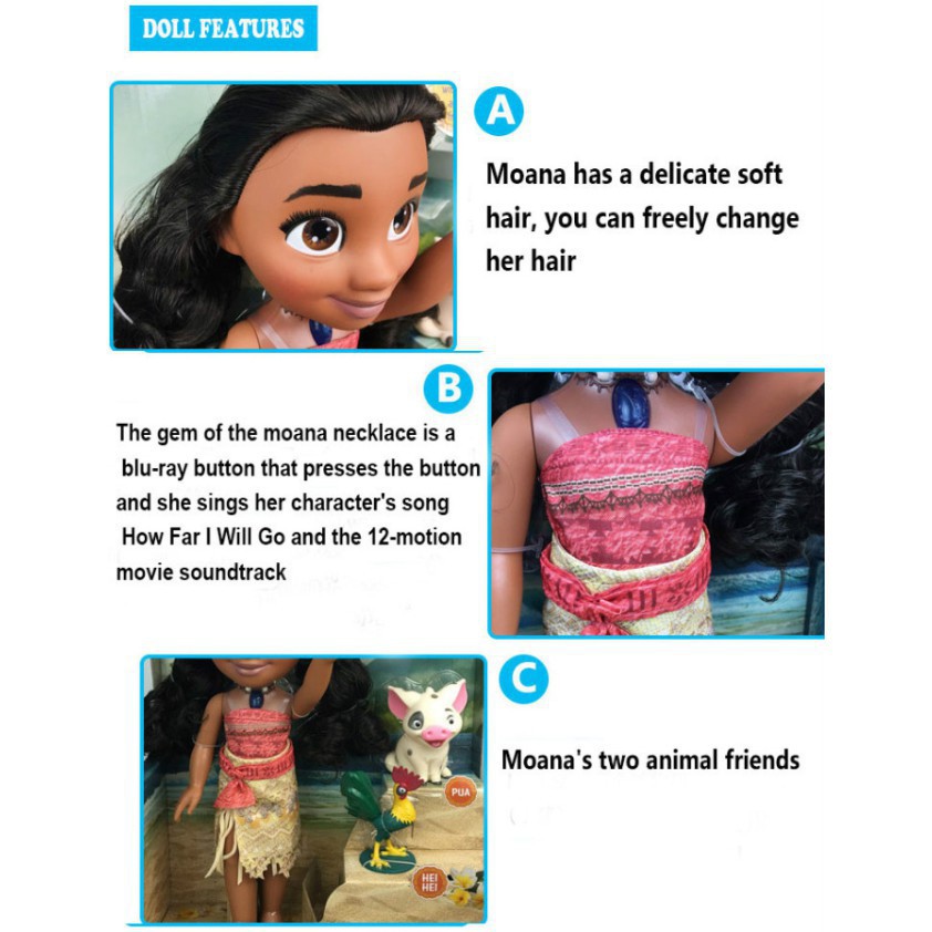 disney moana singing adventure doll with friends