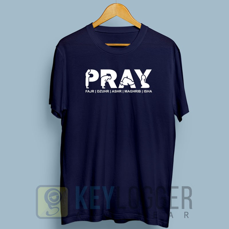 Kaos Dakwah Islami Pray Distro Muslim 68-navy