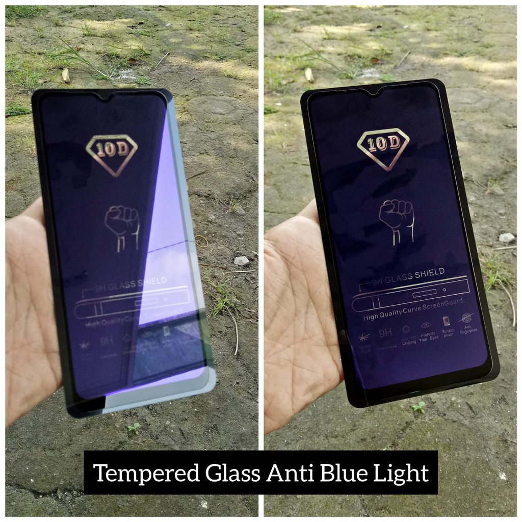 Tempered Glass 10D Samsung M22 A22 M32 A32 4G A31 M30s M31 M21 Anti Radiasi Blue Light UV Protection