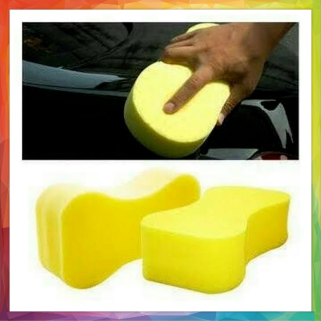 Busa Cuci Mobil Motor Piring Kuning Busa Foam Wash Tebal Sponge