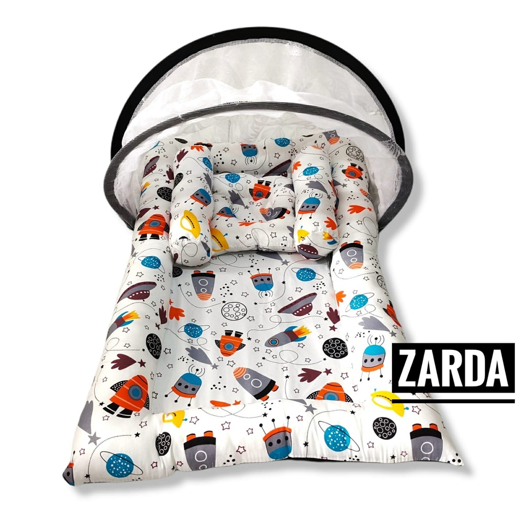 KASUR BAYI KELAMBU BISA DILEPAS PASANG 1 SET BANTAL GULING MODEL MATRAS KELAMBU