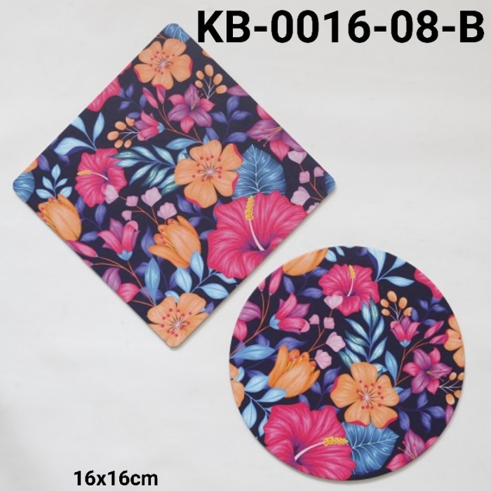 

GR-KB-0016-08 GROUP 1 CAKE BOARD ALAS KUE KOTAK BULAT 16CM BUNGA DAUN HEMAT