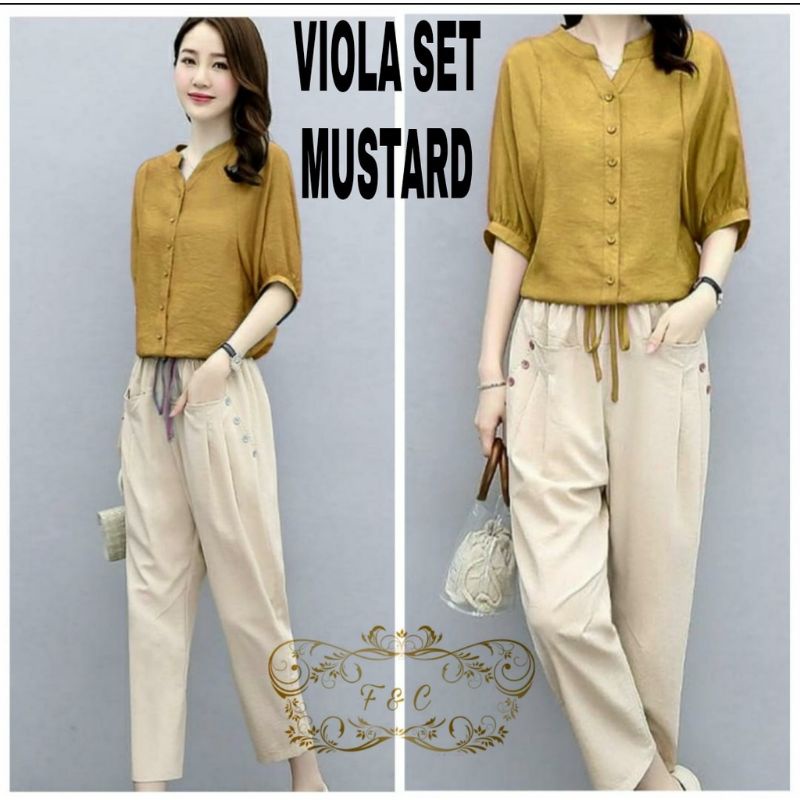 SETELAN VIOLA SET FD/SETELAN BAJU KANTOR WANITA SETELAN TERBARU/SETELAN KOREA STYLE/SETCEL MOSCREPE