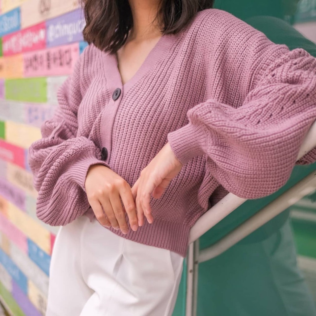 Cardigan Rajut Wanita Kancing Tebal Premium Aurel KNIT