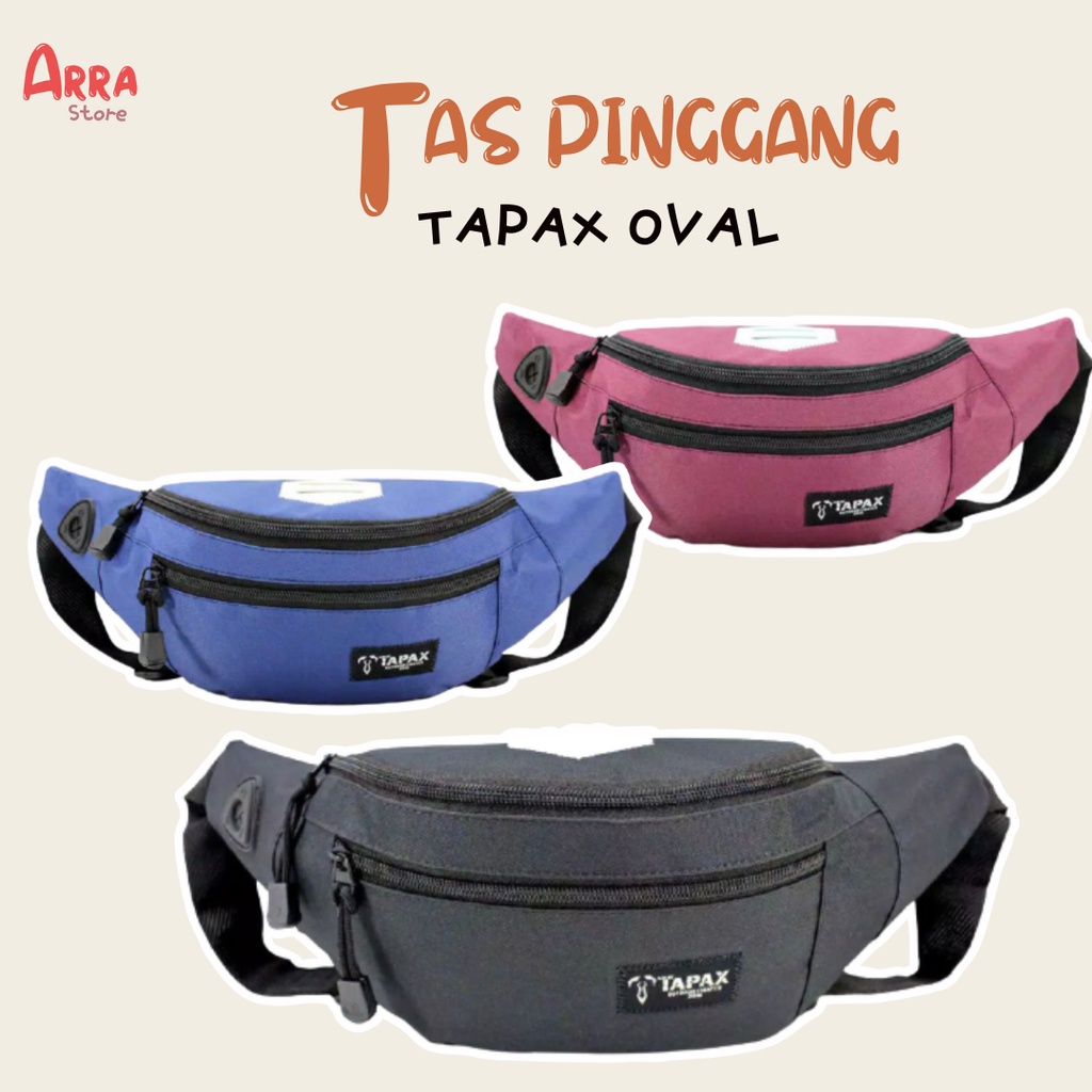 Tas Pinggang Pria Waistbag Cowok Tapax Model Oval Premium (COD)