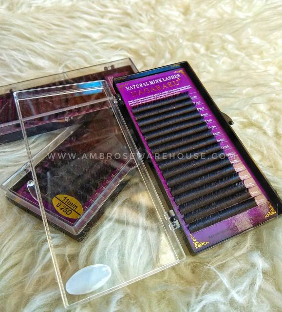 Nagaraku Eyelash Extension Single Size / 1 BOX 1 UKURAN PANJANG NAGARAKU C D