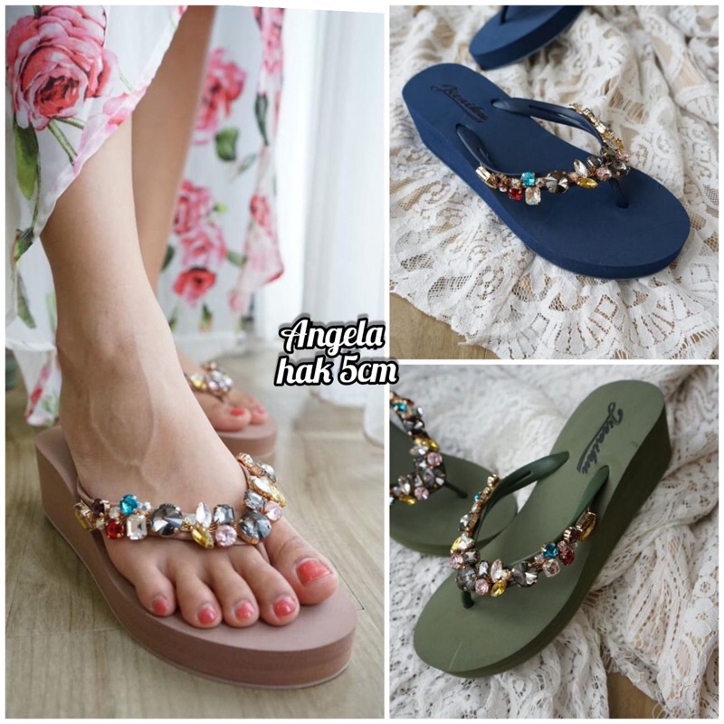 Wedges Jepit Import Angela hak 5cm