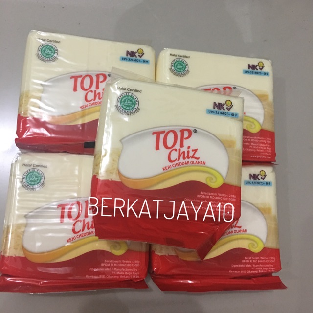 Keju Top Chiz Murah Cheese Cheddar 250 gram Halal