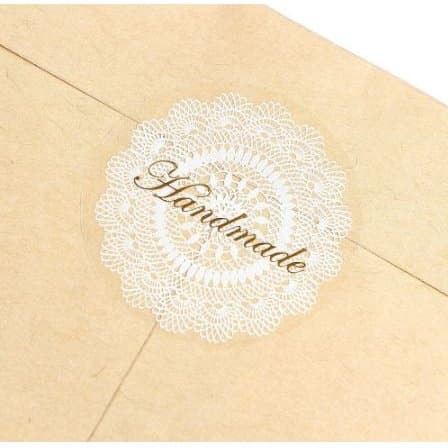 Paper Tags Sticker HAND MADE - Transparent Round Lace (1sheet/8pcs)