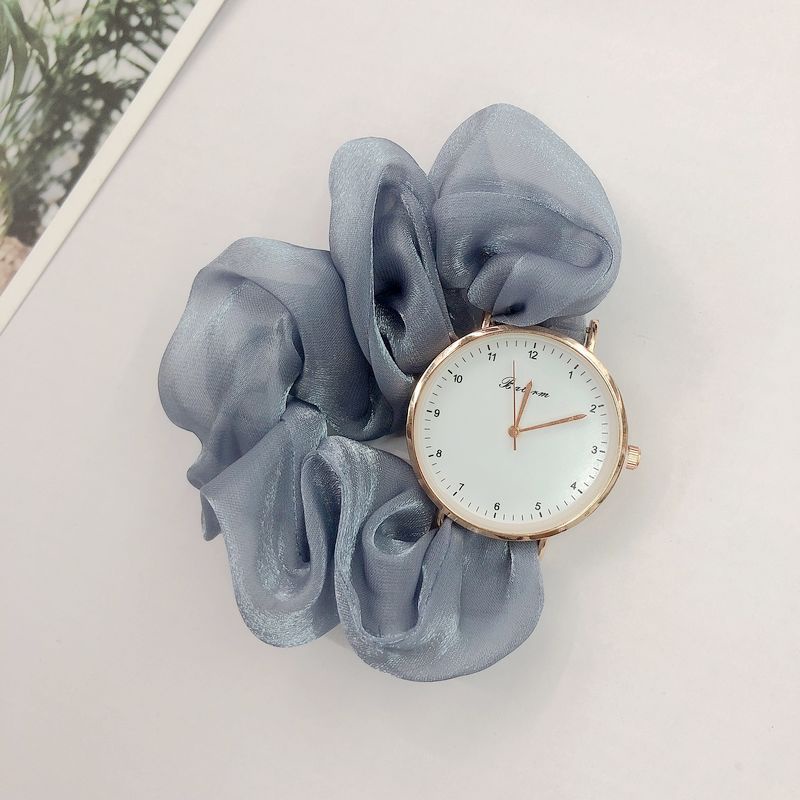 Jam Tangan Pita Ribbon Scrunchie scrunchi Watch Cewek Anak Perempuan Elegan Hadiah Gift Pacar Korea Digital Wanita Korea Model Gelang