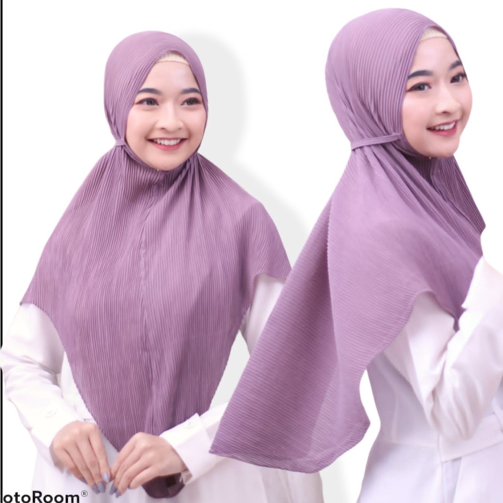 Jilbab Bergo maryam plisket Zara ceruty/Bergo Harian Plisket Tali