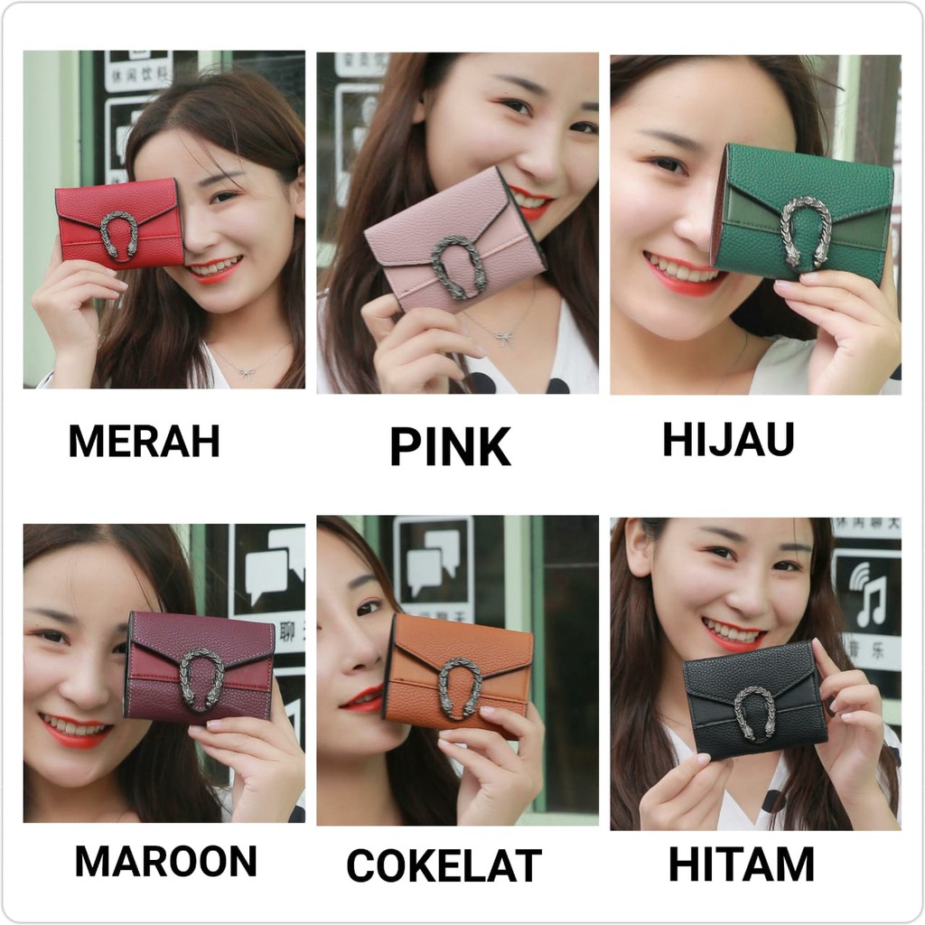 LDS DP02 DOMPET FASHION IMPORT WANITA MODEL DOMPET LIPAT DOMPET MURAH BATAM