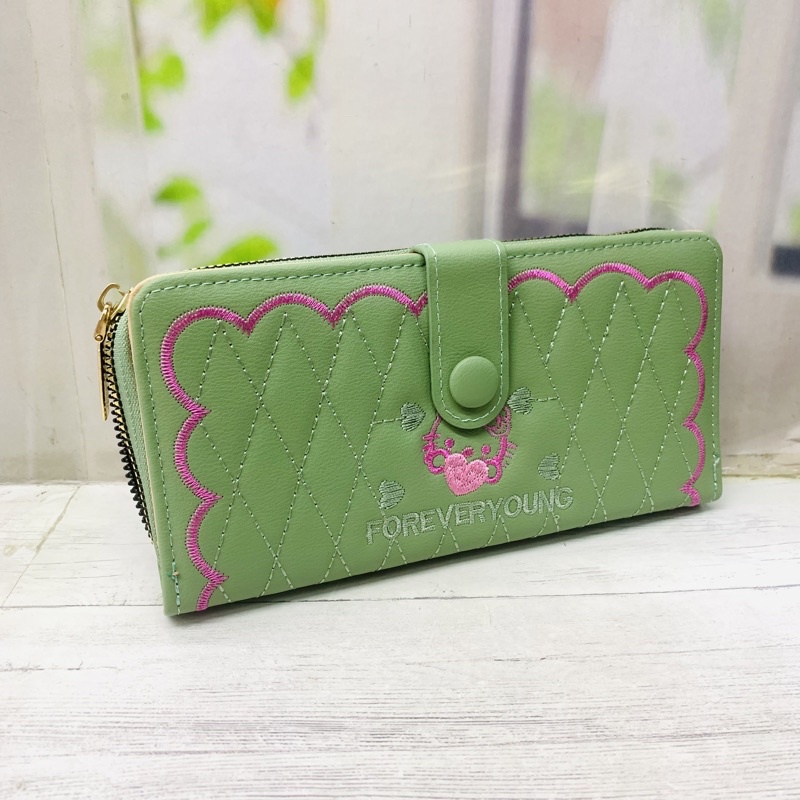 COD DOMPET WANITA PANJANG KANCING. DOMPET WANITA BORDIR KANCING.