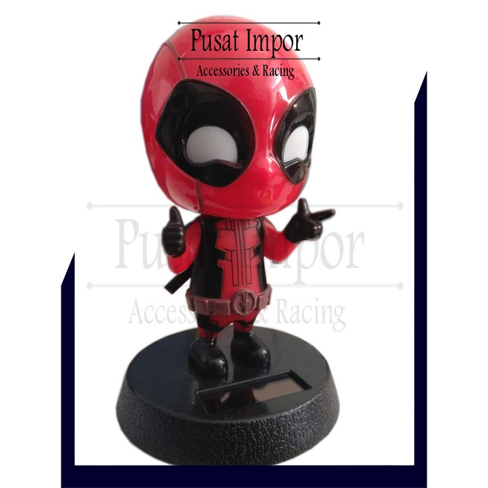 Boneka Dashboard Mobil Boneka Kepala Goyang Avengers DEADPOOL