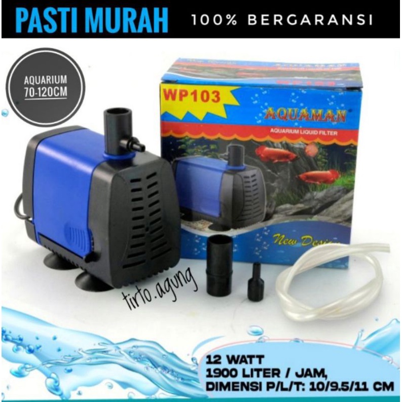 Mesin Pompa air kolam ikan koi 5500L low watt 1 2 3 4 meter Hiro Pro Aquaman Marvin submersible KANDILA KCR 105 105b 106 107