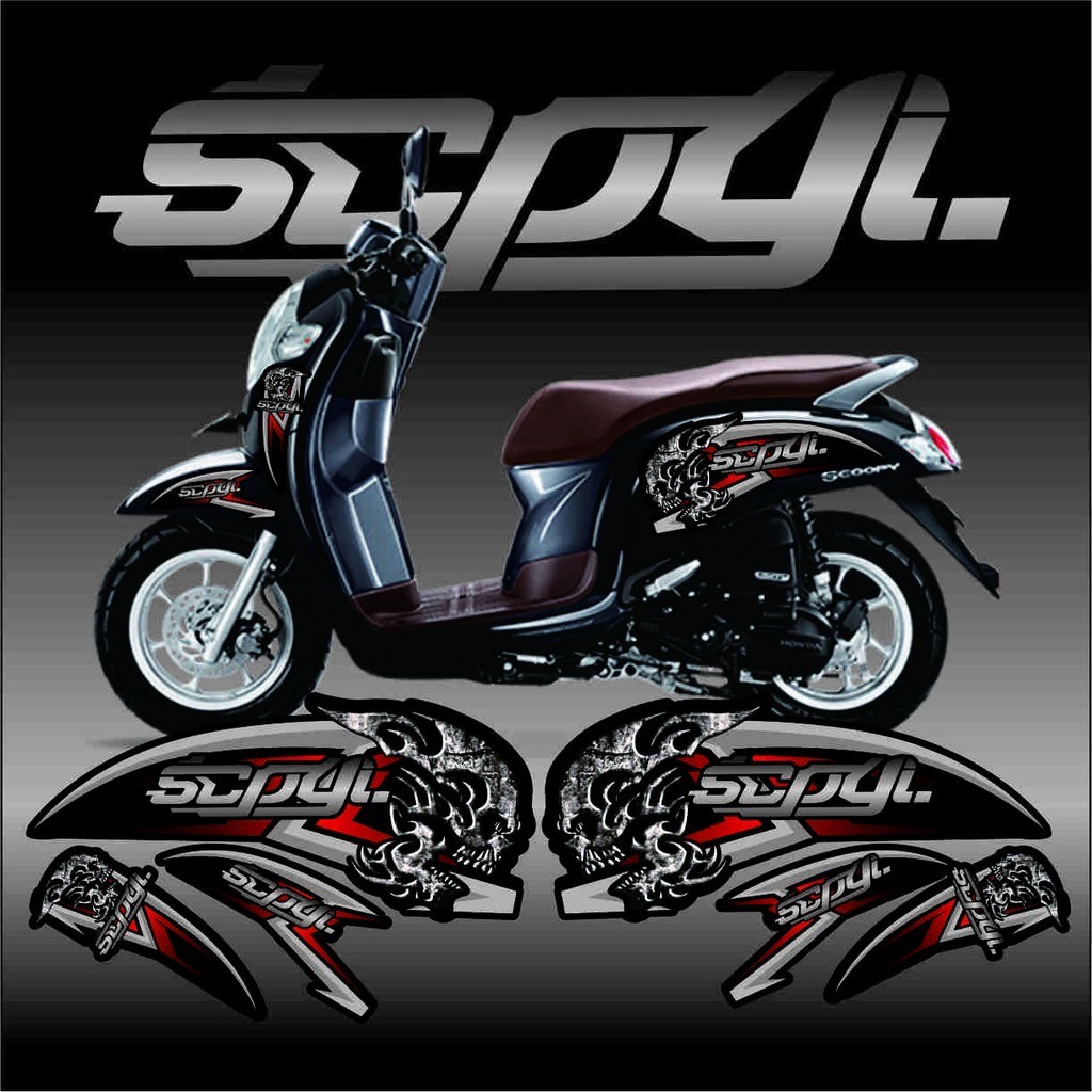 VARIASI MOTOR STICKER STRIPING SCOOPY SIMPLE LIS - STRIPING STICKER SCOOPY RIDER