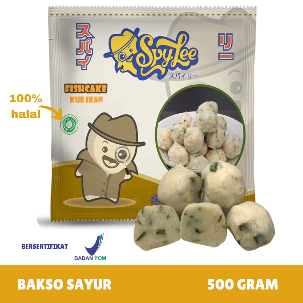 

N Spylee Bakso Ikan Sayur/Veggie Fishball (isi 26-29/500GR) Premium Frozen Food