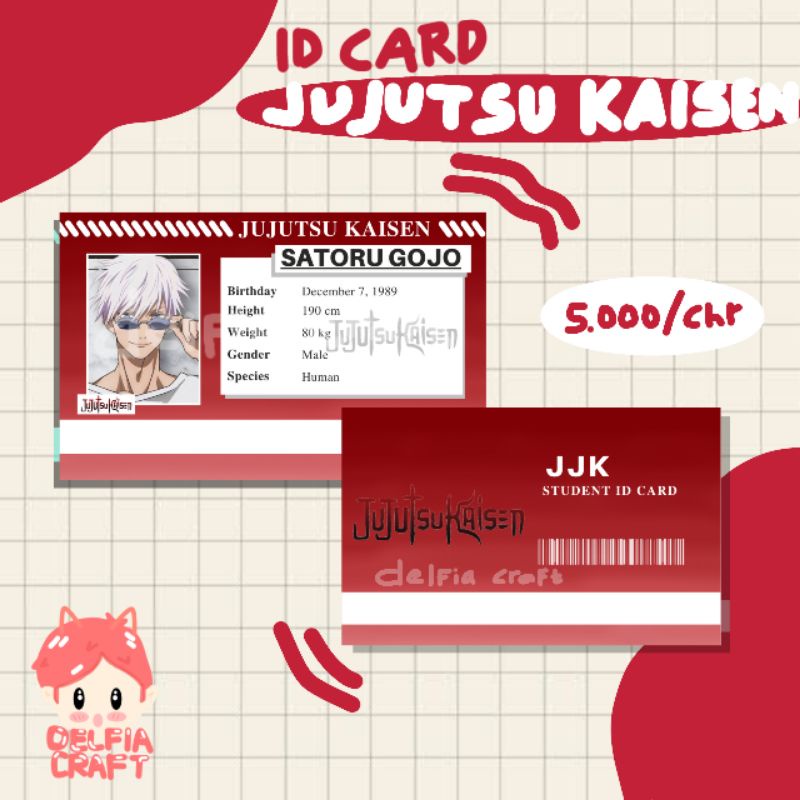 ID Card Jujutsu Kaisen -by Delfiacraft