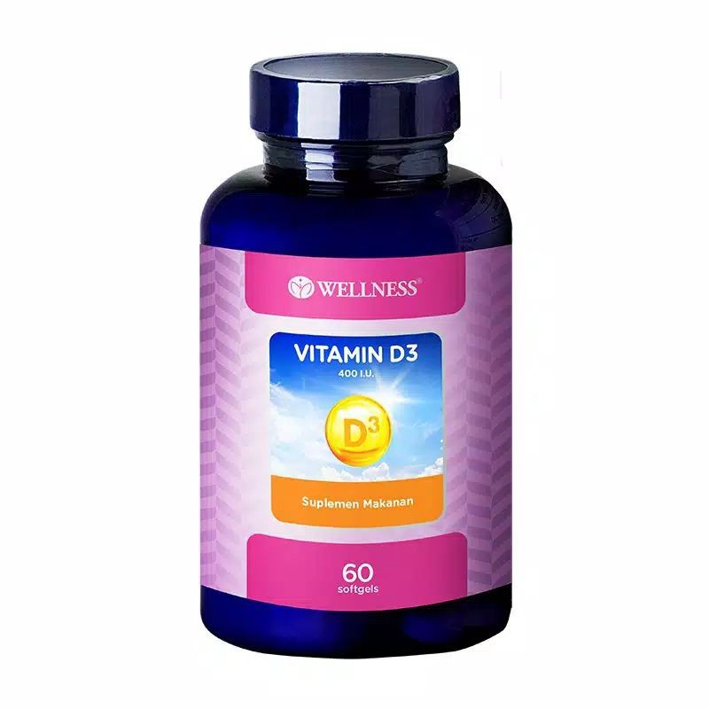 WELLNESS VITAMIN D3 400 IU 1000 IU 60 softgels 1pc