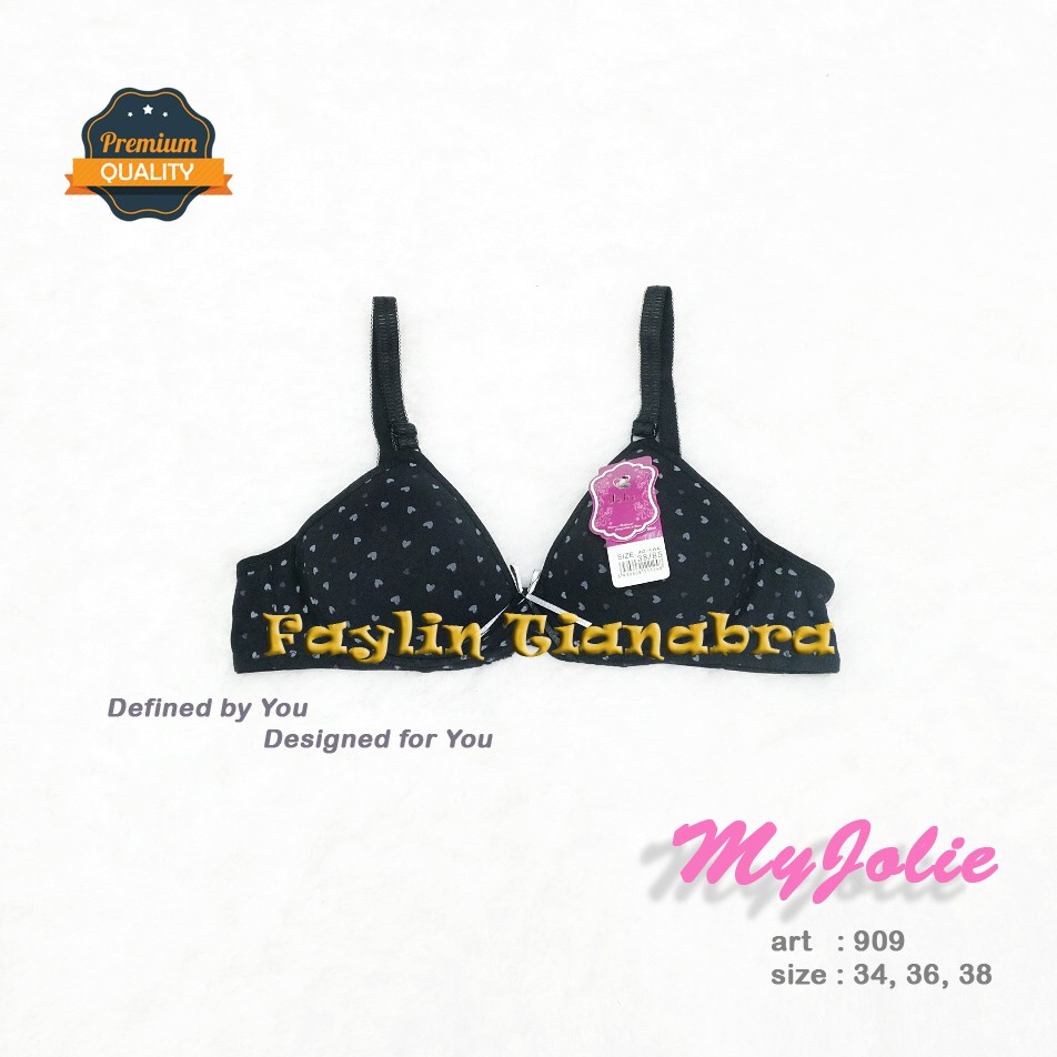 MyJolie | Bra NON KAWAT Bahan Katun / BH Katun / Motif LOVE dan BINTIK