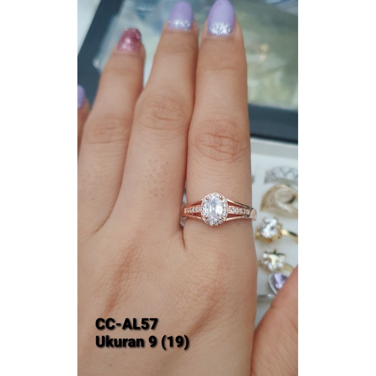 Cincin Mewah Spesial Ukuran 9 Alloy >>Klik and Geser