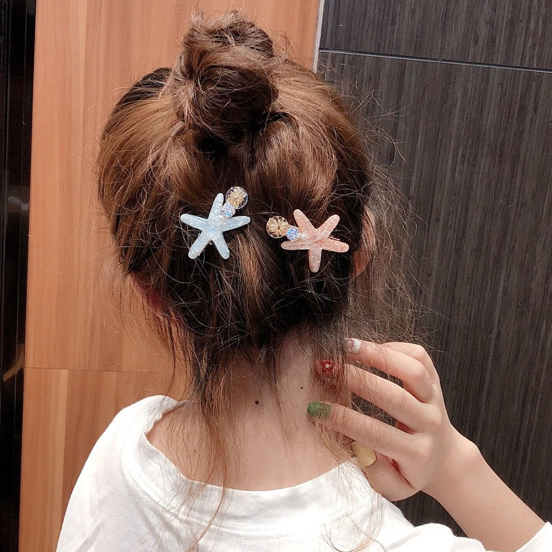 1Pcs Girls Korean INS Style Shell Starfish Duckbill Hairpin / Kids Sweet Cute Bangs Clip