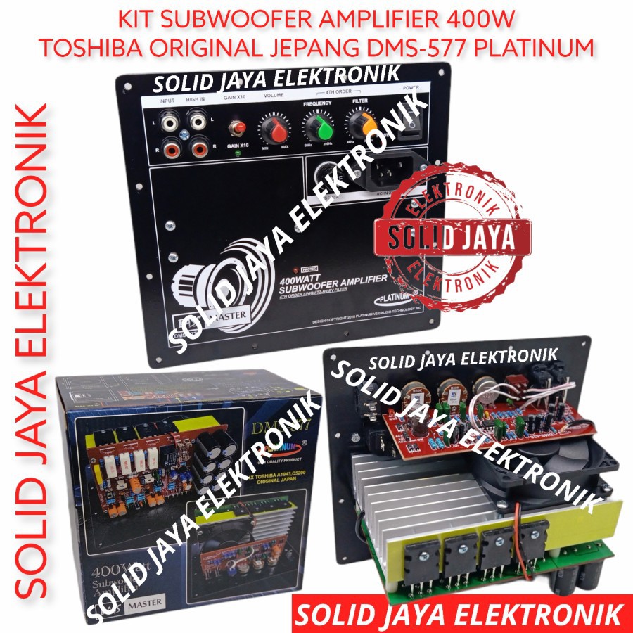 POWER AKTIF SUBWOOFER AMPLIFIER AMPLI 400W BASS SUB WOOFER LOW DMS 577 DMS577 DMS-577 PLATINUM ASLI