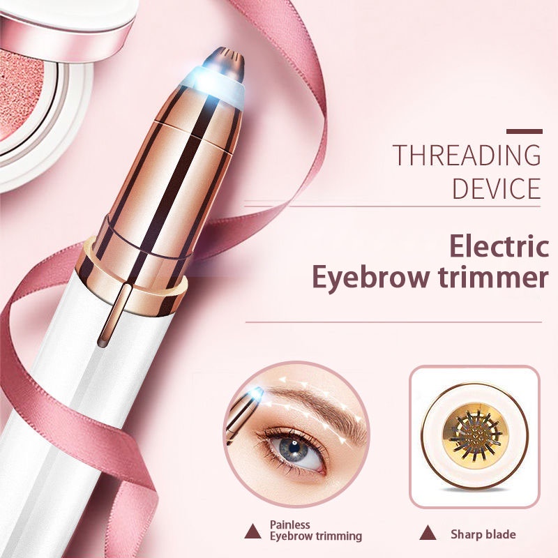 【COD】Alat Cukuran Pencukur Alis Elektrik Tanpa Rasa Sakit Eyebrow Hair Trimmer Bulu Muka Tanpa Painless Electric