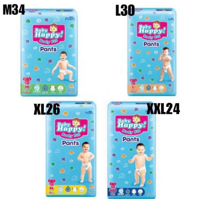 Baby Happy Pants M34+4| L30+4|XL-26+4 | XXL24+4 - XXL26+4